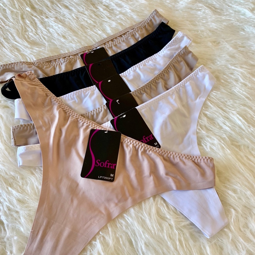 Six pieces of thong underwear